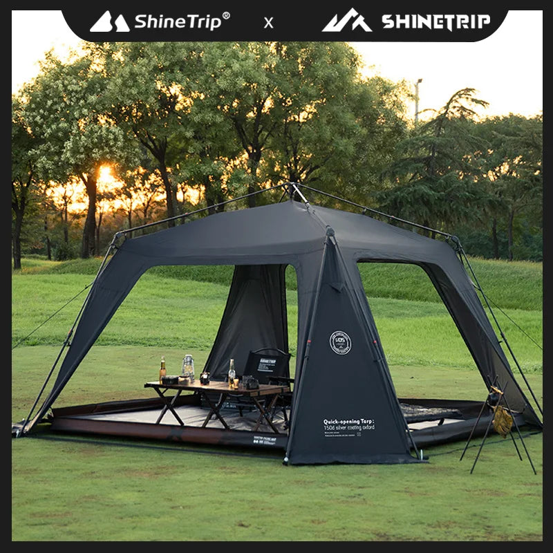 ShineTrip Oversized Dome Tent Quick Setup Tent Waterproof Sunproof Silver Coated Canopy Camping Auto Dome 05 Series