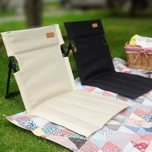 Foldable Camping Chair Outdoor Garden Park Single Lazy Chair Backrest Cushion Picnic Camping Folding Back Chair Beach Chairs