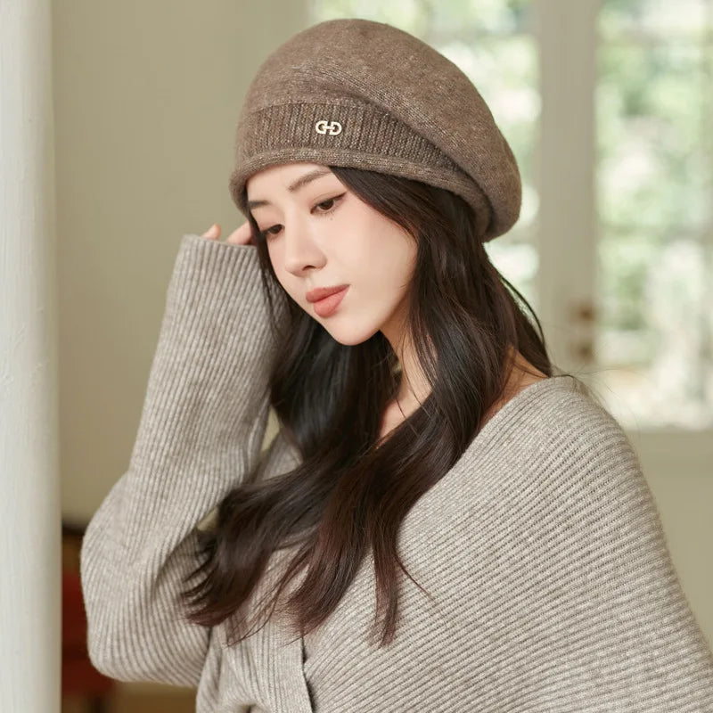 Solid Fancy Wool Felt Fabric Beanies Beret Retro Photography Flower Bonnets Masquerade Fascinator Hat Fashion Caps Female Modern