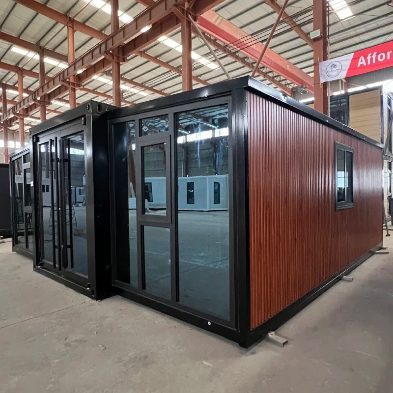 Prebuilt Hurricane Proof Aluminum Frame Portable Foldable Prefabricated Glass Expandable Container House