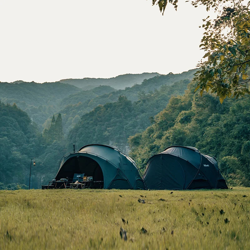 Goout Springhill Kunlun 3.0 Cotton Spherical Tent, Warm and Anti-Condensation, Water Wood Stove Tent, Anti-Scalding, Rainproof and Windproof, Outdoor Camping Style, Black and Green, Exquisite