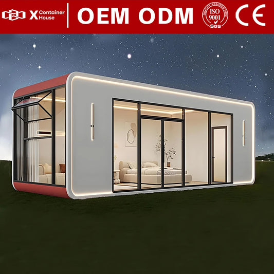 Steel Structure Apple Capsule House Prefab Tiny Homes Fast Installation Double Wide Mobile Home Prices Manufactured Tiny Homes