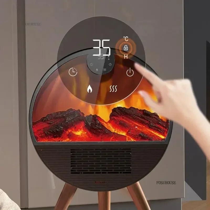 Modern Smart Living Room Fireplaces Heater Simulation Flame Fireplace Winter Home Electric Fireplace Bathroom Heating Artifact E