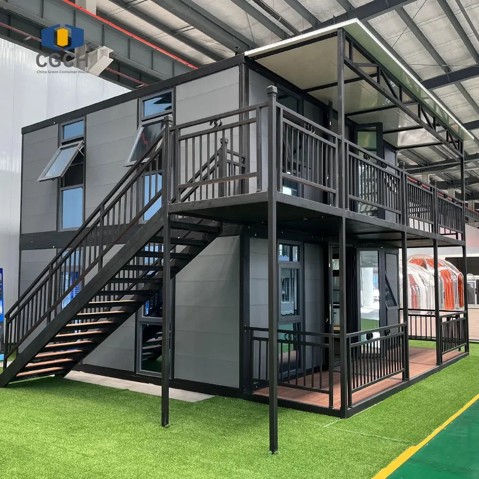 Foldable 40ft 20ft Double Layer Prefab Expandable House Mobile Villa Prefabricated Home 3 Bedroom With Kitchen