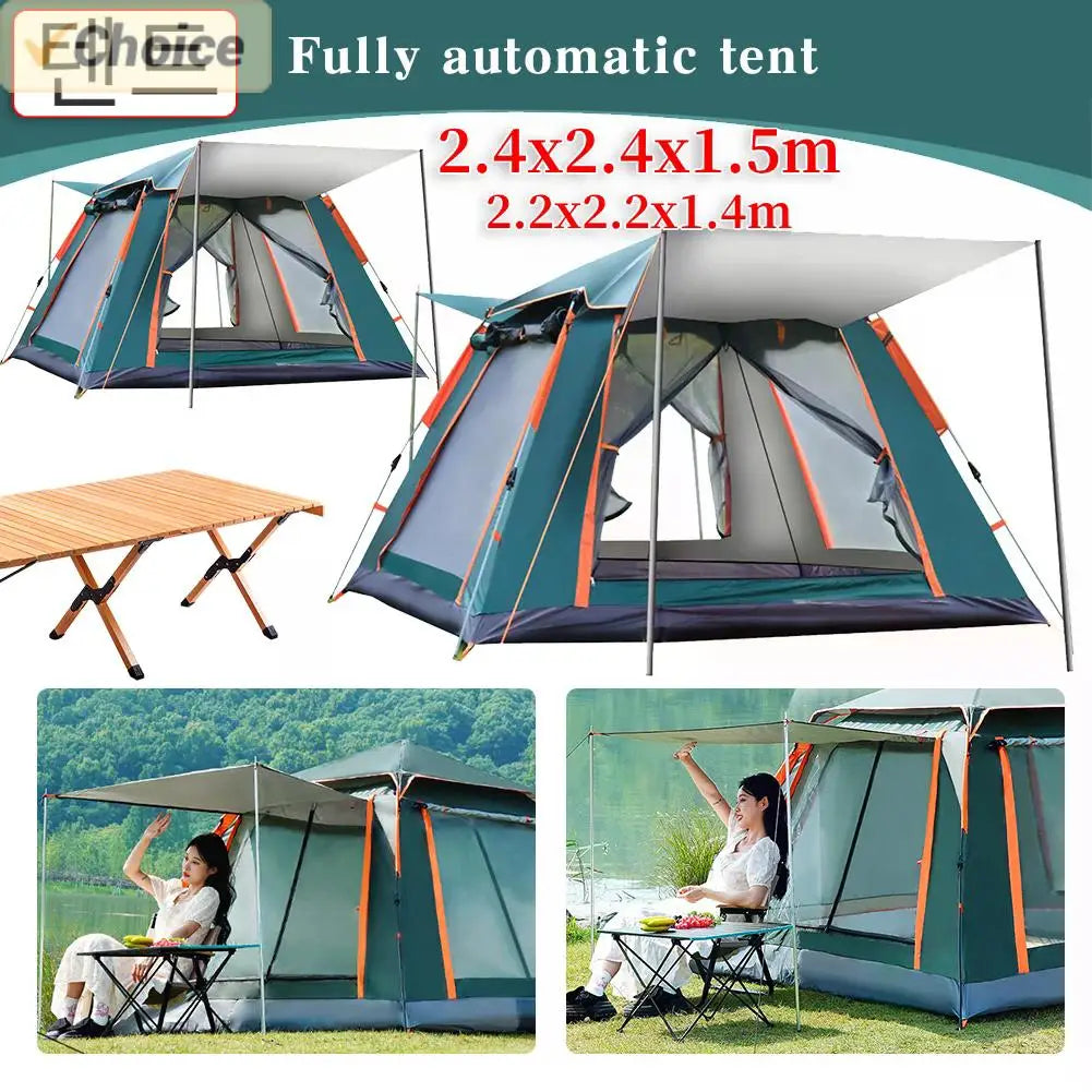 Camping Tent One-touch Tent With Canopy Folding Waterproof tent Outdoor Camping Supplies Portable Beach Tent Shower toilet tent