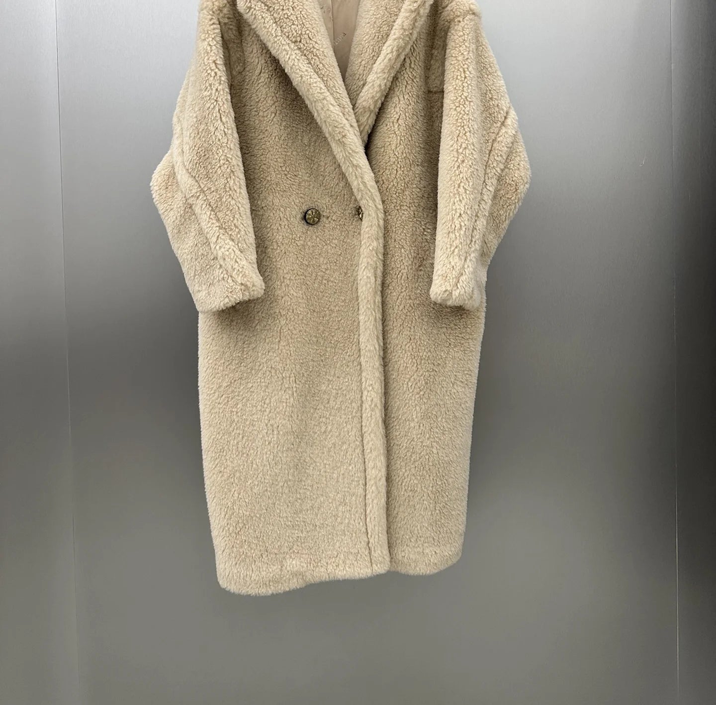 Max Teddy Coat 62% Alpaca 26% Wool 12% Silk Coat Winter Thicken Women's Coat With Hood