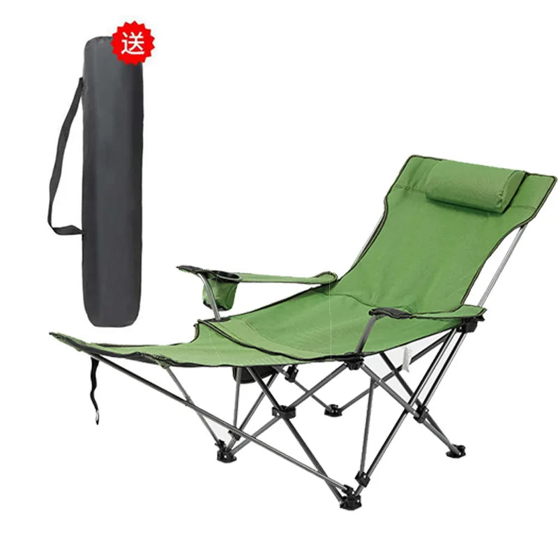 Portable Folding Camping Lounger Chair Adjustable 2 In1 Recliner Removable Outdoor Chaise Tourist Picnic Backrest Chair