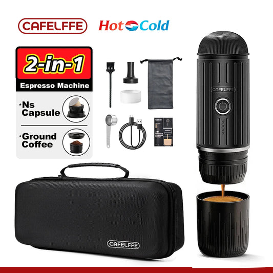 Cafelffe Outdoor Combination Wireless Electric portable espresso machine,Coffee Gift Giving Camping hiking Travel bag cafetera