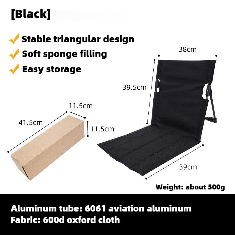 Foldable Camping Chair Outdoor Garden Park Single Lazy Chair Backrest Cushion Picnic Camping Folding Back Chair Beach Chairs