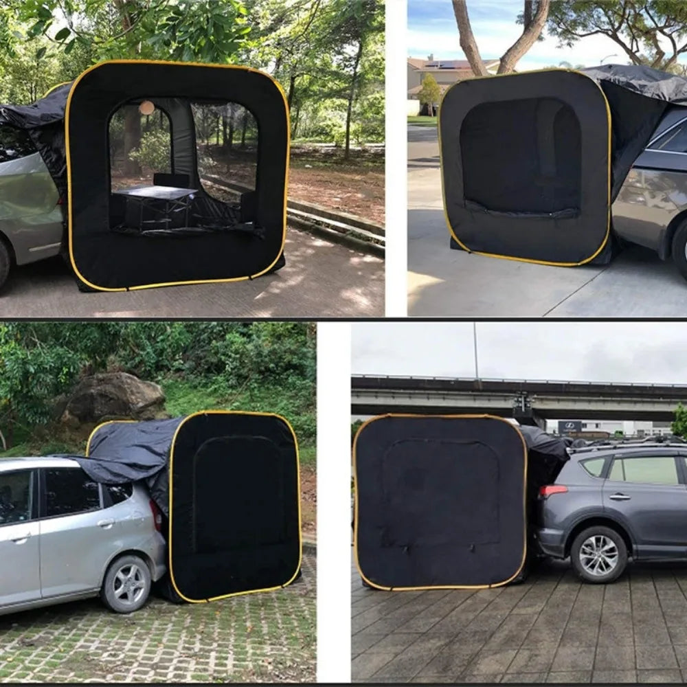 Car Rear Extended Tent Automatic Pop Up 4-6 Person Tents Outdoor Camping Waterproof Travel Folding Mosquito Net Accessories