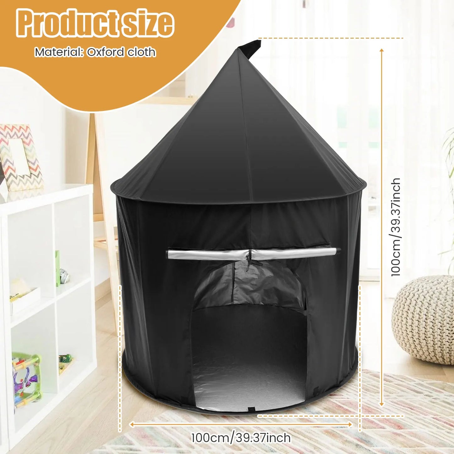 Sensory Tent Calming Hideout Sensory Nest Portable Pop-Up Light-Out Blackout Sensory Travel Bag Home Sensory Tent for Kids