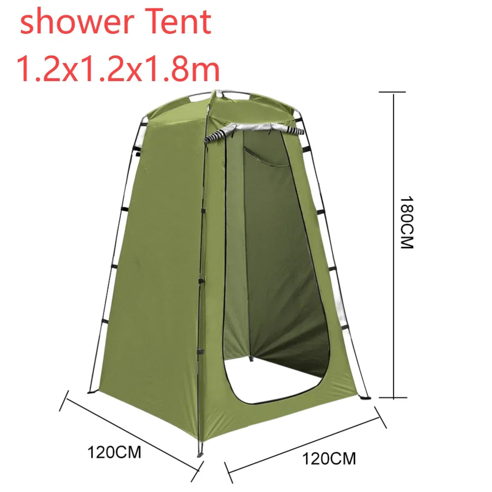 Camping Tent One-touch Tent With Canopy Folding Waterproof tent Outdoor Camping Supplies Portable Beach Tent Shower toilet tent