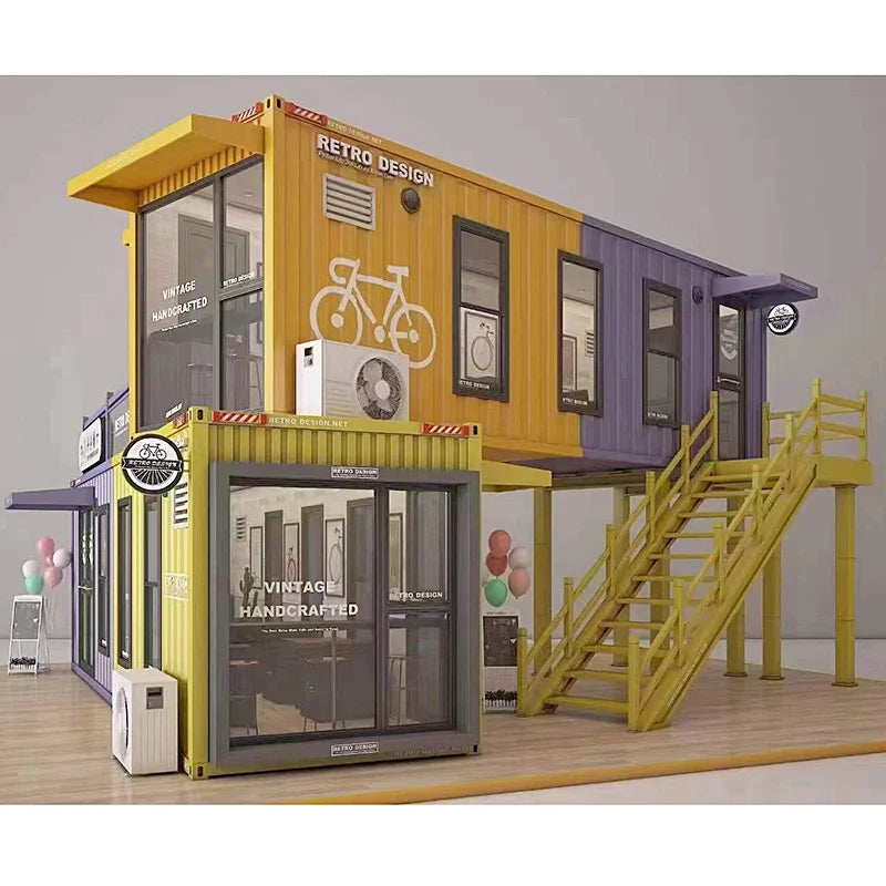 Economic Best Prefab Container Homes Snack Street Ecological Restaurant Brand New Mobile Homes For Sale Container Houses Europe