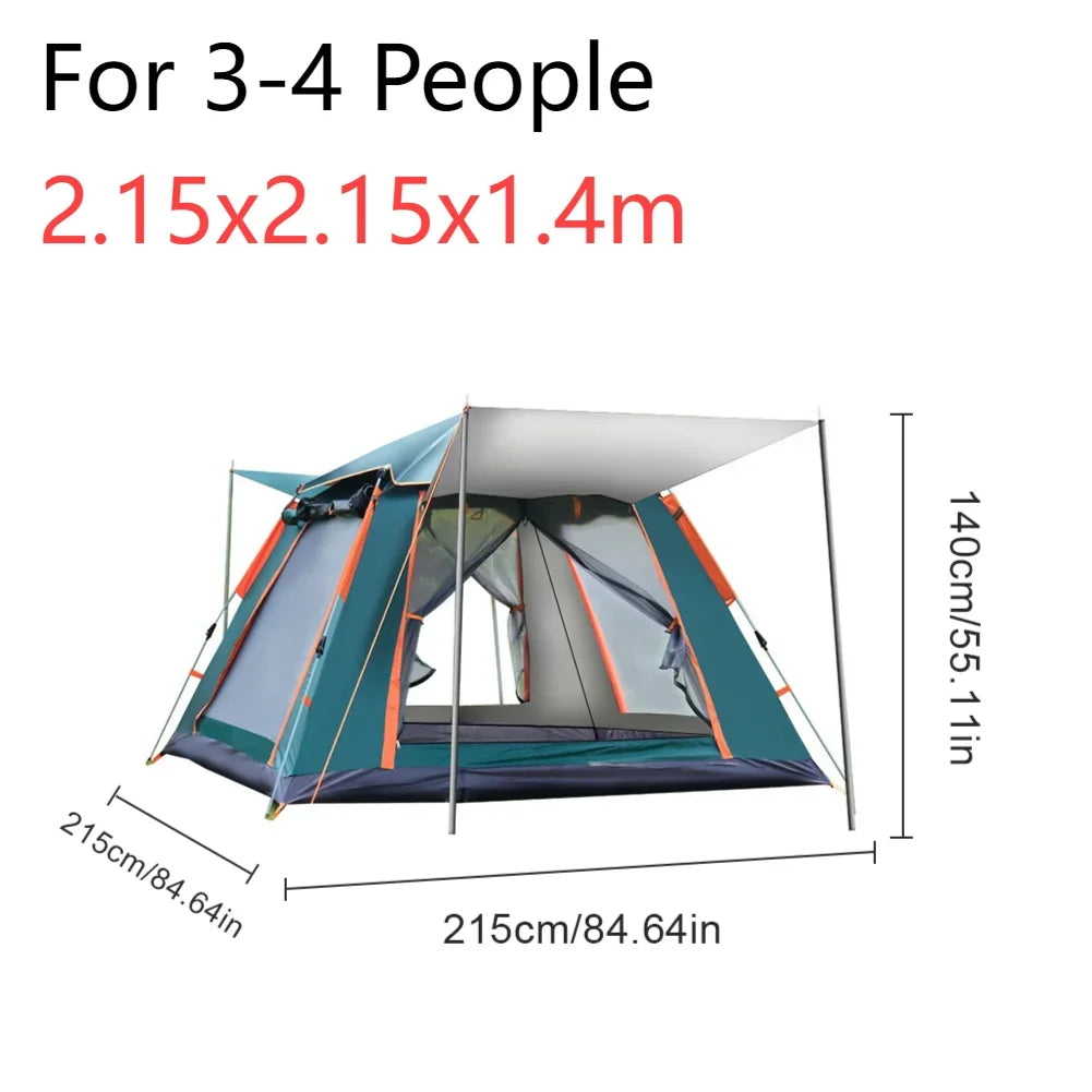 Camping Tent One-touch Tent With Canopy Folding Waterproof tent Outdoor Camping Supplies Portable Beach Tent Shower toilet tent