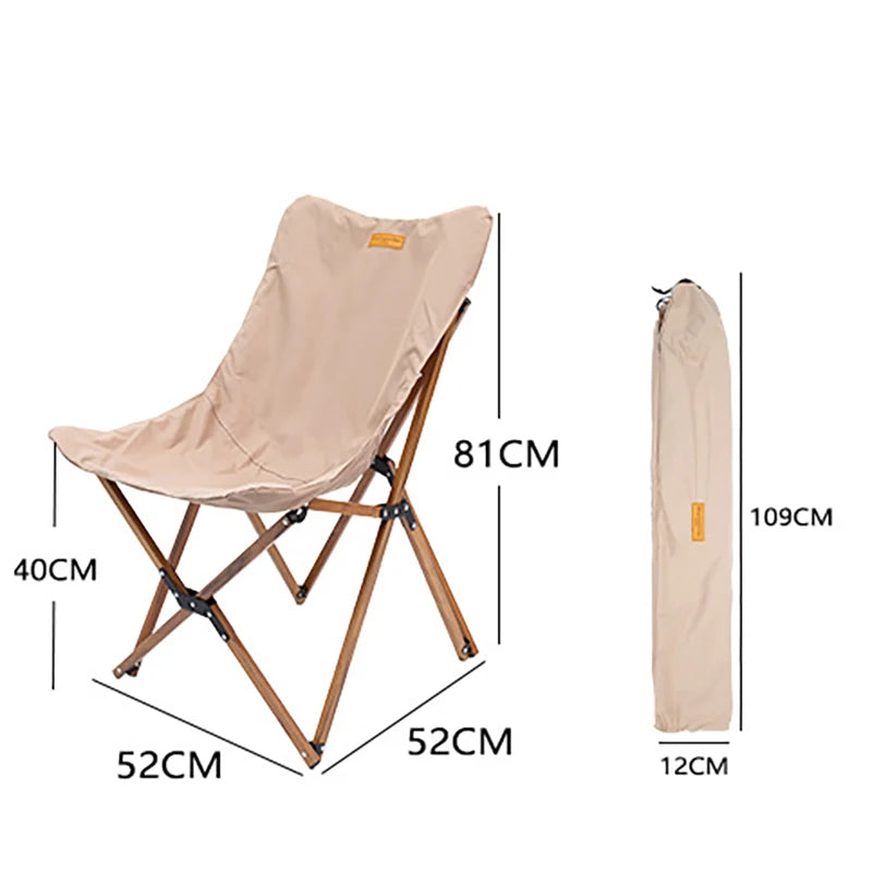 Outdoor Portable Camping Chair with Backrest Folding Cloth Tourist Camping Portable Large Relaxing Armchairs Seat Aluminum Alloy