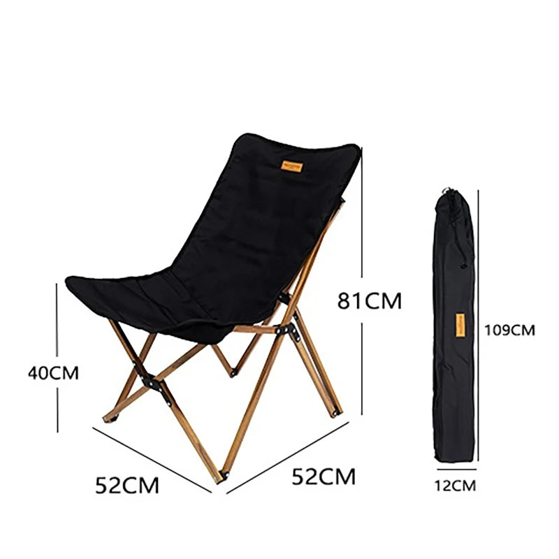 Outdoor Portable Camping Chair with Backrest Folding Cloth Tourist Camping Portable Large Relaxing Armchairs Seat Aluminum Alloy