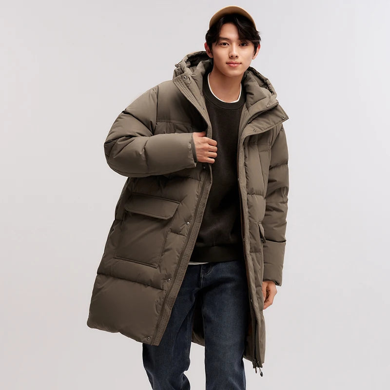 Semir Down Jacket Men 2024 New Waterproof Thick Outerwear Long Length Winter Clothing Couple