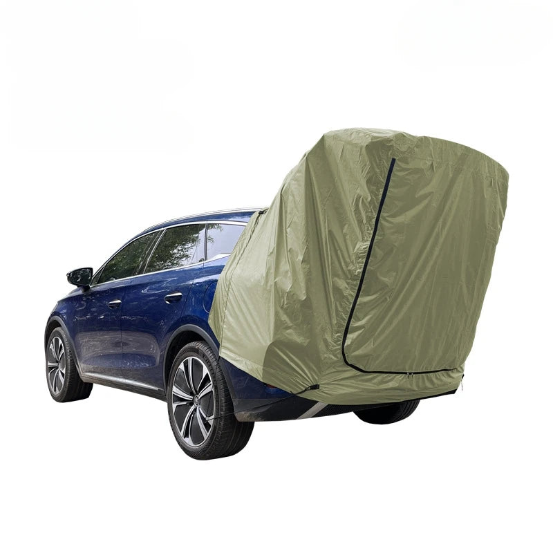 Without Support Poles!Outdoor SUV MPV Car Tail Tent Multifunction Roof Extension Sunshade Rainproof Self-driving Anti-mosquito