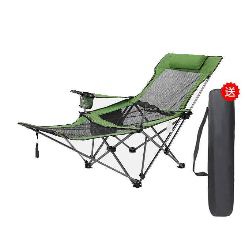 Portable Folding Camping Lounger Chair Adjustable 2 In1 Recliner Removable Outdoor Chaise Tourist Picnic Backrest Chair