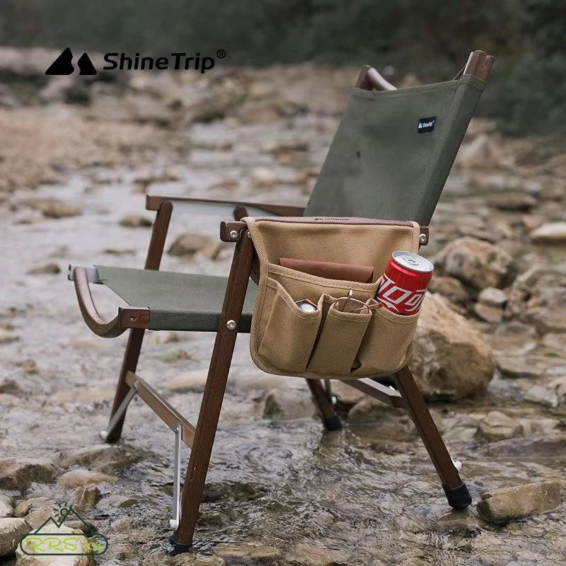 ShineTrip Outdoor Camping Kemite Chair Side Armrest Hanging Bag Multi Functional Portable Lightweight Canvas Storage Bag