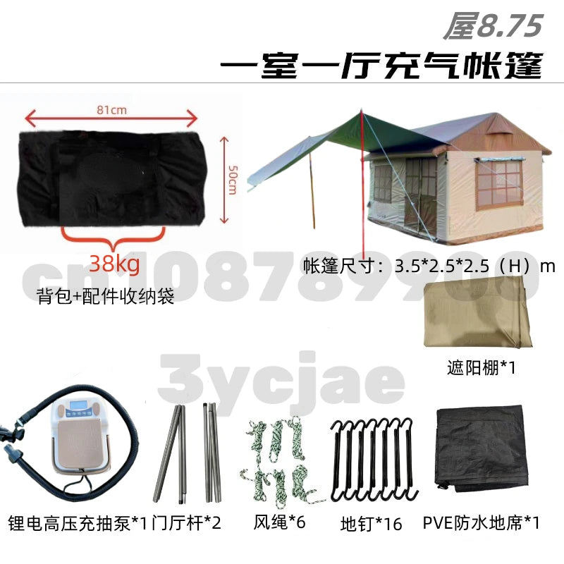 Outdoor Camping Inflatable Tent Inflatable Cabin with Electric High-pressure Charging and Pumping Pump