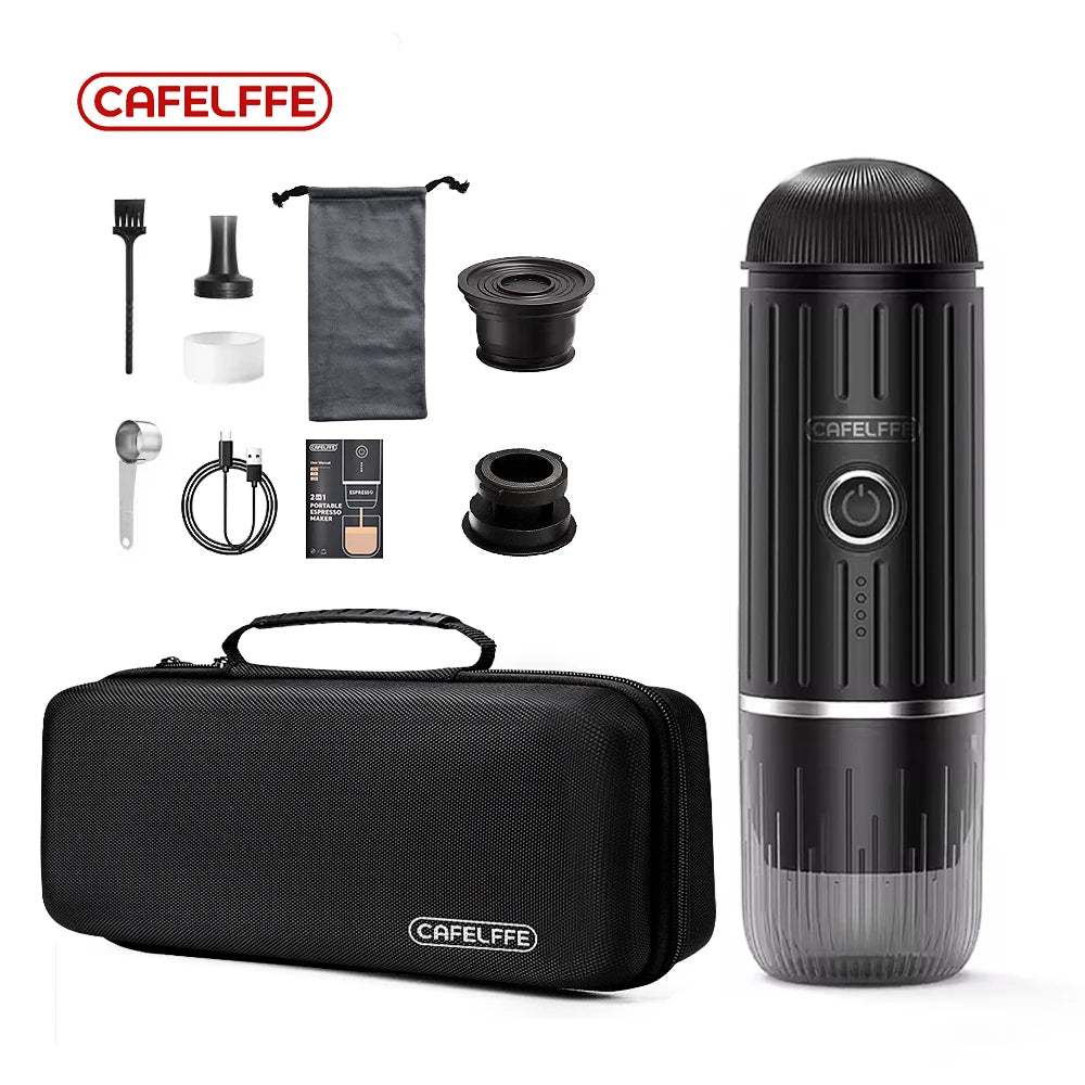 Cafelffe Outdoor Combination Wireless Electric portable espresso machine,Coffee Gift Giving Camping hiking Travel bag cafetera