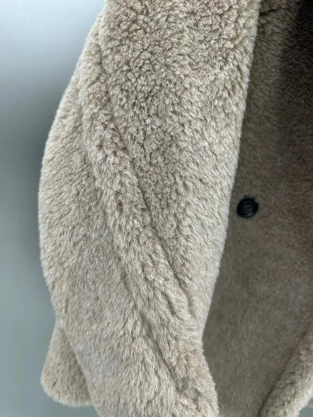 Max Short Teddy Coat 62% Alpaca 26% Wool 12% Silk Coat Winter Thicken Women's Coat