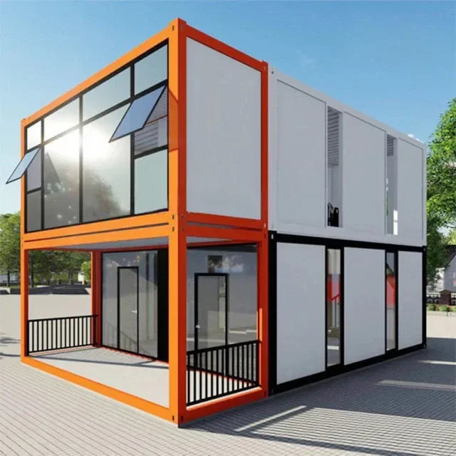 Detachable Customizable Office Mobile Bar Prefab Luxury Modular Glass Wall Tiny Home Prefabricated Container House