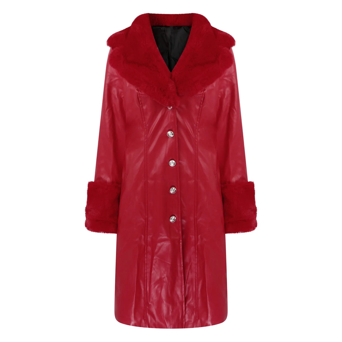 Winter Women's High-quality American Long Coat with Big Fur Collar Loose Leather Jacket Thick Inner Layer Warm and Soft Jacket