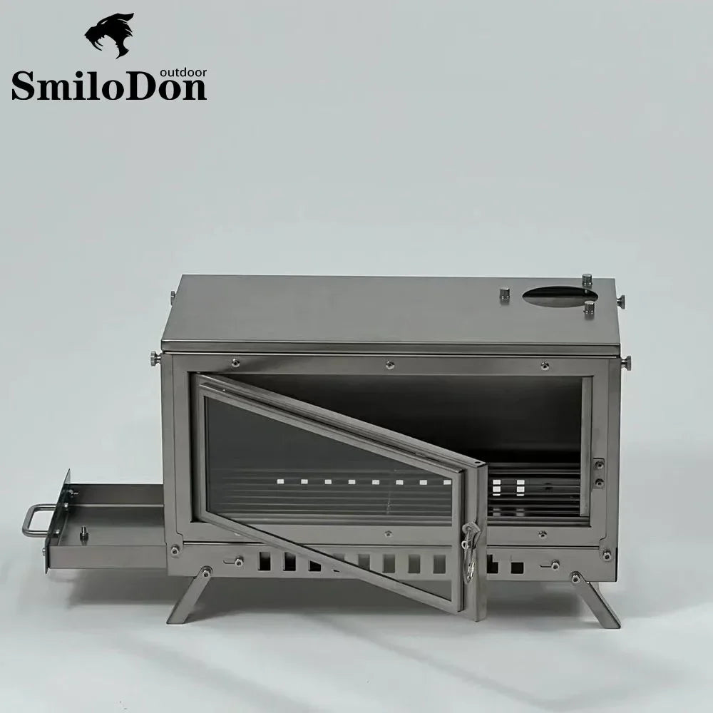 Smilodon-Portable Folding Camping Stove Wood Burner Outdoor Firewood Heater Picnic Cooking Brazier Furnace for Tent Bonfire New