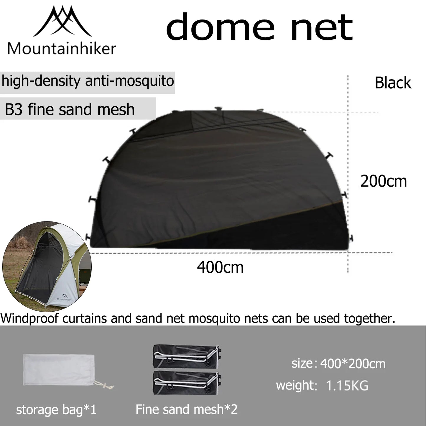 Mountainhiker 8-10 person outdoor camping dome camping tent lightweight luxury round large canopy large sunshade pavilion tent