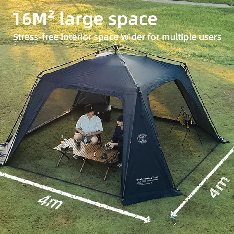 ShineTrip Oversized Dome Tent Quick Setup Tent Waterproof Sunproof Silver Coated Canopy Camping Auto Dome 05 Series