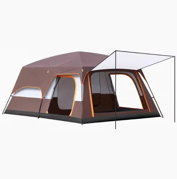 Portable Thickened Camping Tent for Family, Outdoor Large Tent, Rainproof and Waterproof, 2-Person, One Hall, 3-12 Person