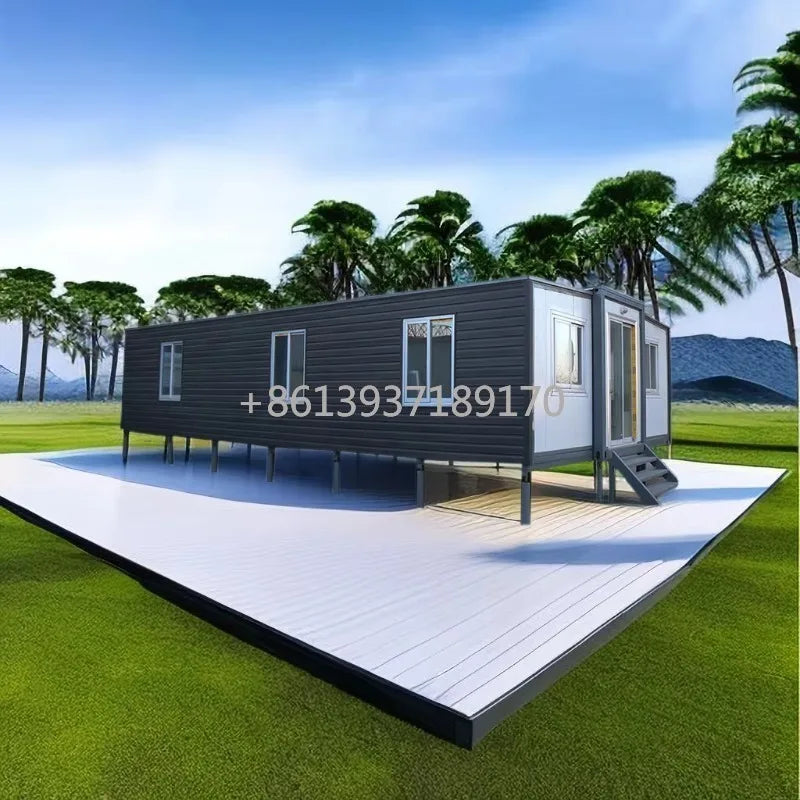 Australia Granny Flat 40 Ft 20 Ft Prefab Luxury Villa Mobile Prefabricated Home Expandable Container House with 3 Large Bedroom