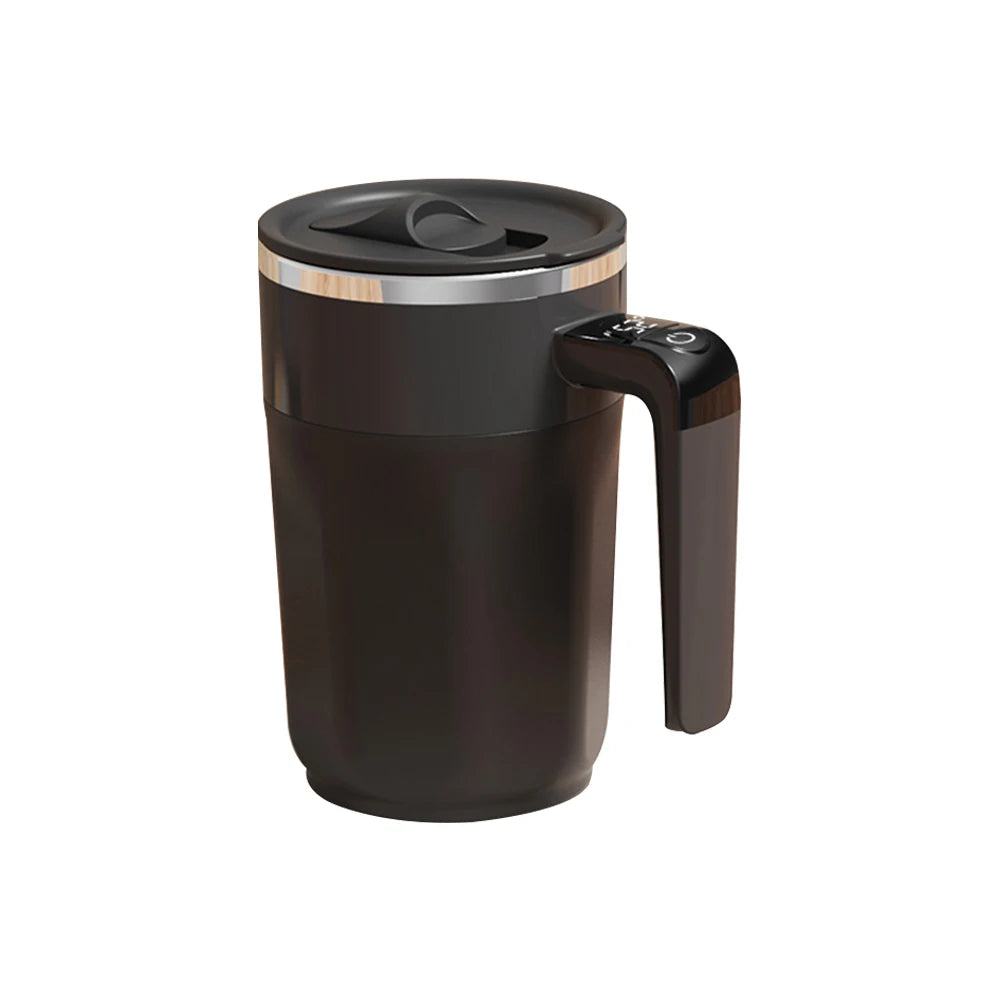 Self-stirring Coffee Mug Magnetic Stirring Cup Rechargeable Automatic Mixing Cup w/LCD Thermometer for Coffee Tea Hot Chocolate