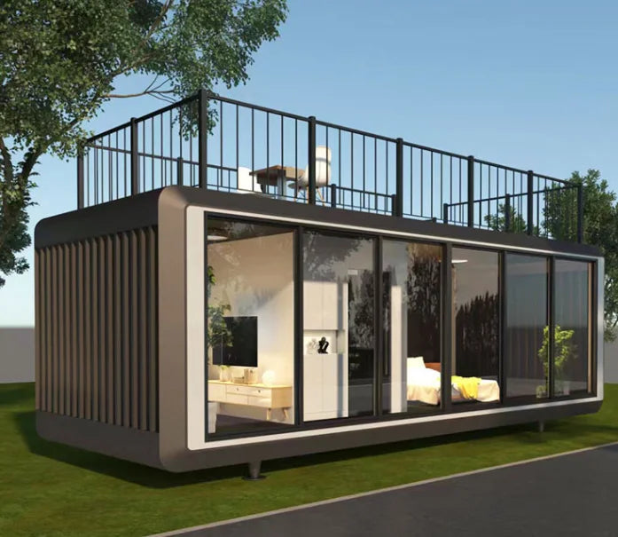 Prefab Family Container IOT Tiny House Mobile Home Luxury Prefabricated Building Space capsule carbin Smart Box Housing Module