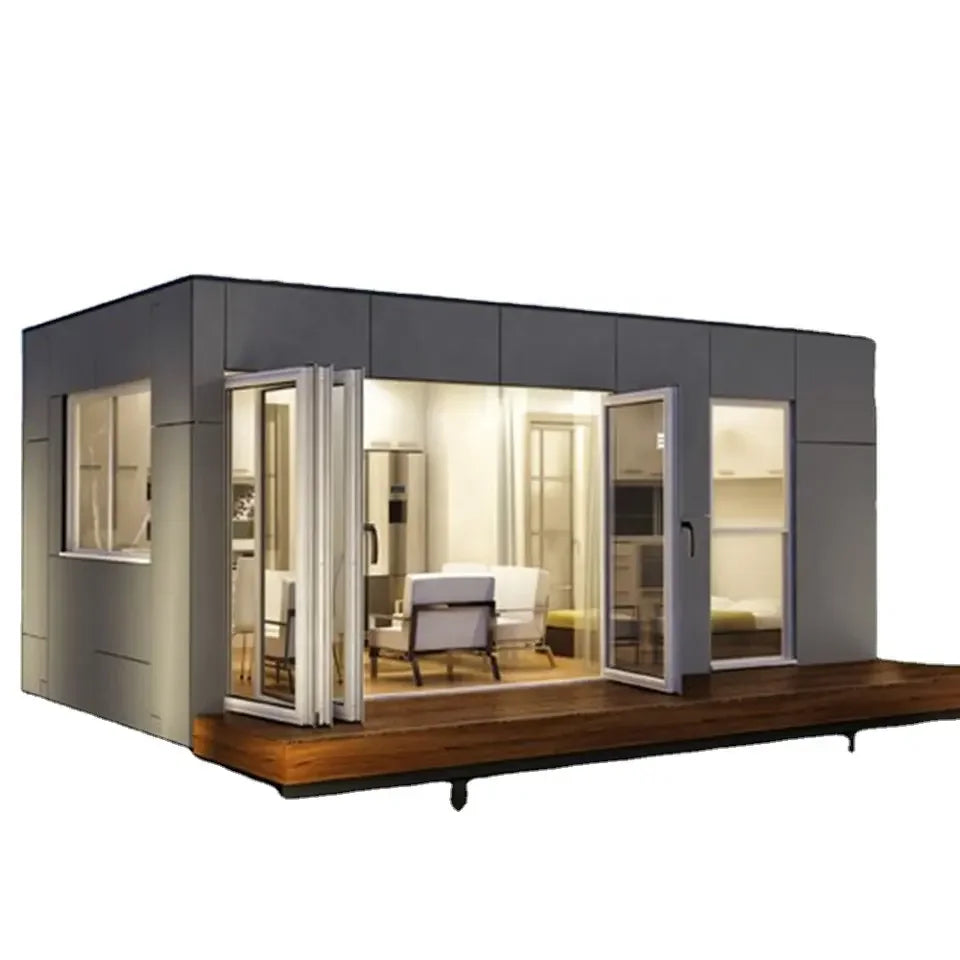 20ft 40ft precesion built container house, factory built prefabricated module garden home