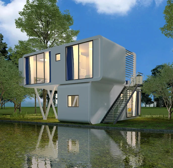 Prefab Family Container IOT Tiny House Mobile Home Luxury Prefabricated Building Space capsule carbin Smart Box Housing Module