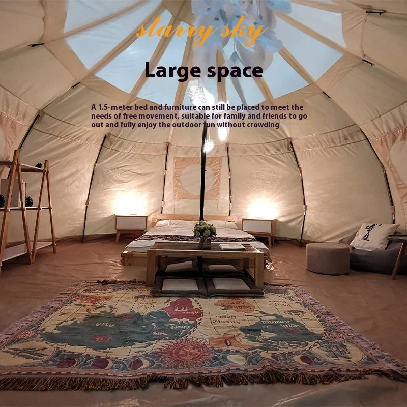 Outdoor Luxury Camping Star Tent Air Dome Tent Glamping Mongolian Yurt Waterproof Sun Protection Four Seasons spherical Tent