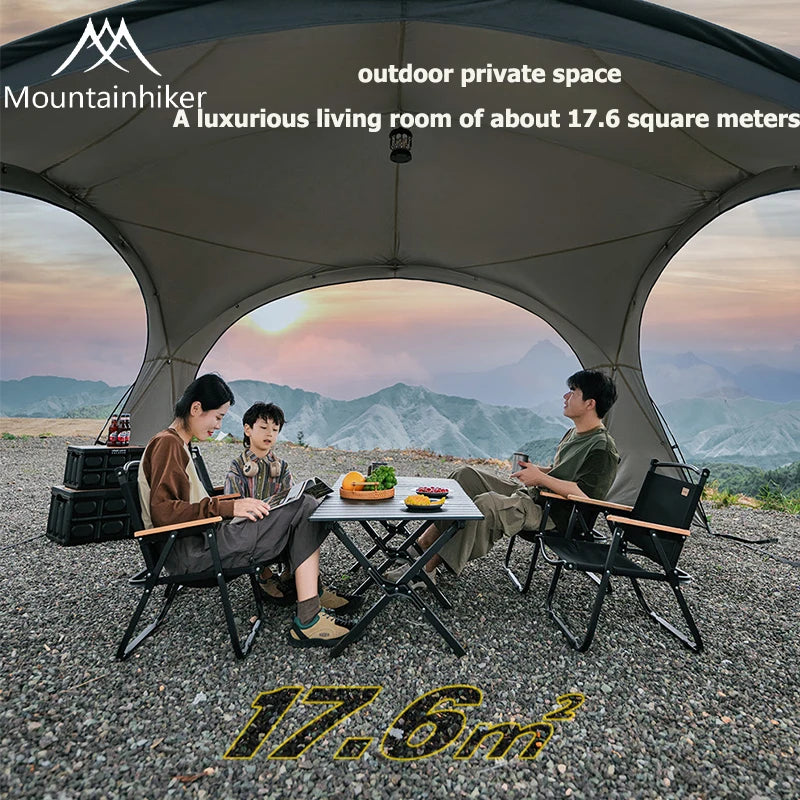 Mountainhiker 8-10 person outdoor camping dome camping tent lightweight luxury round large canopy large sunshade pavilion tent