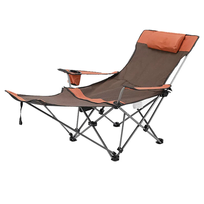 Portable Folding Camping Lounger Chair Adjustable 2 In1 Recliner Removable Outdoor Chaise Tourist Picnic Backrest Chair