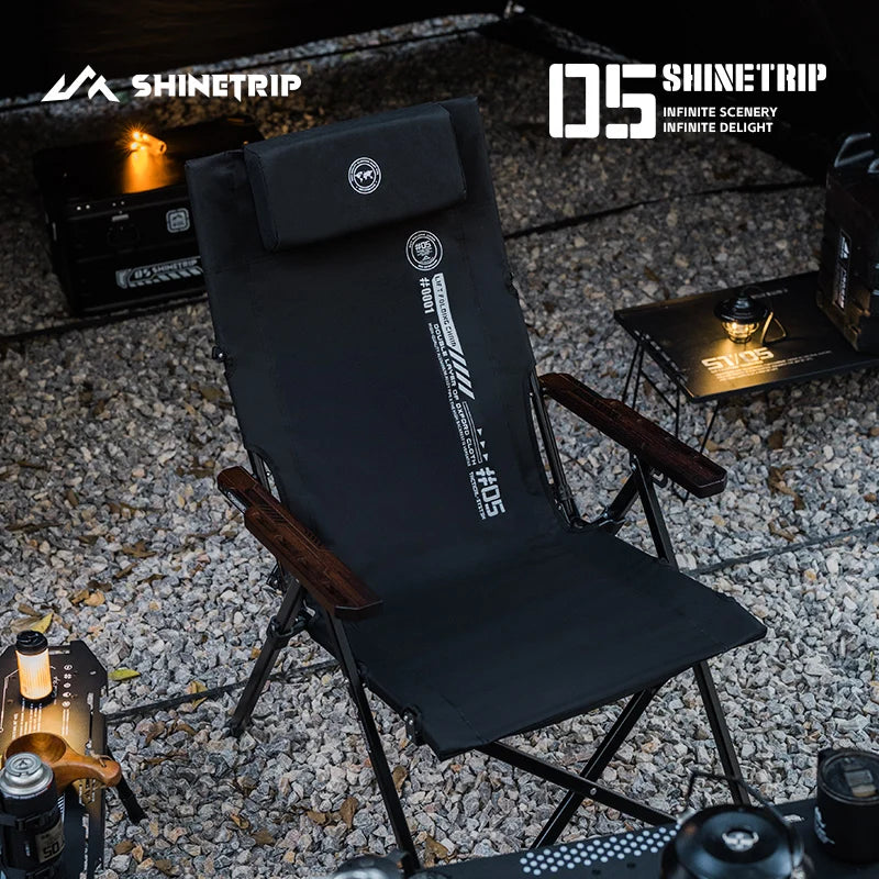 ShineTrip 05 Series Outdoor Folding Chair Portable Camping Adjustable Folding Chair Office Lunch Nap Fishing Picnic Chair