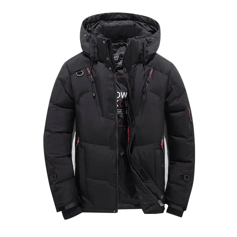 Thick Down Jacket with Collar for Men, Warm Parka, Casual Coat, Waterproof, Winter,-30 Degrees, Size 5XL