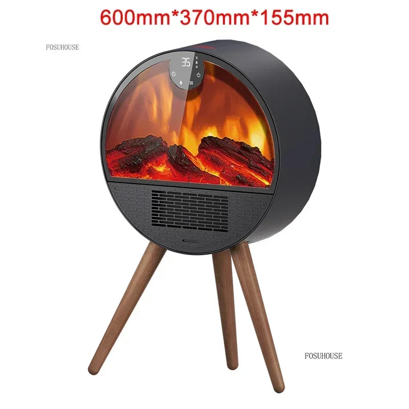 Modern Smart Living Room Fireplaces Heater Simulation Flame Fireplace Winter Home Electric Fireplace Bathroom Heating Artifact E