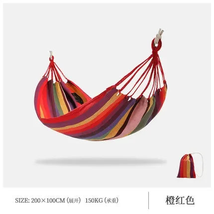 Outdoor hammock swing, thickened anti rollover hanging tree tie rope hanging chair, double indoor household portable rocking bed